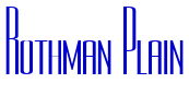 Rothman Plain 字体